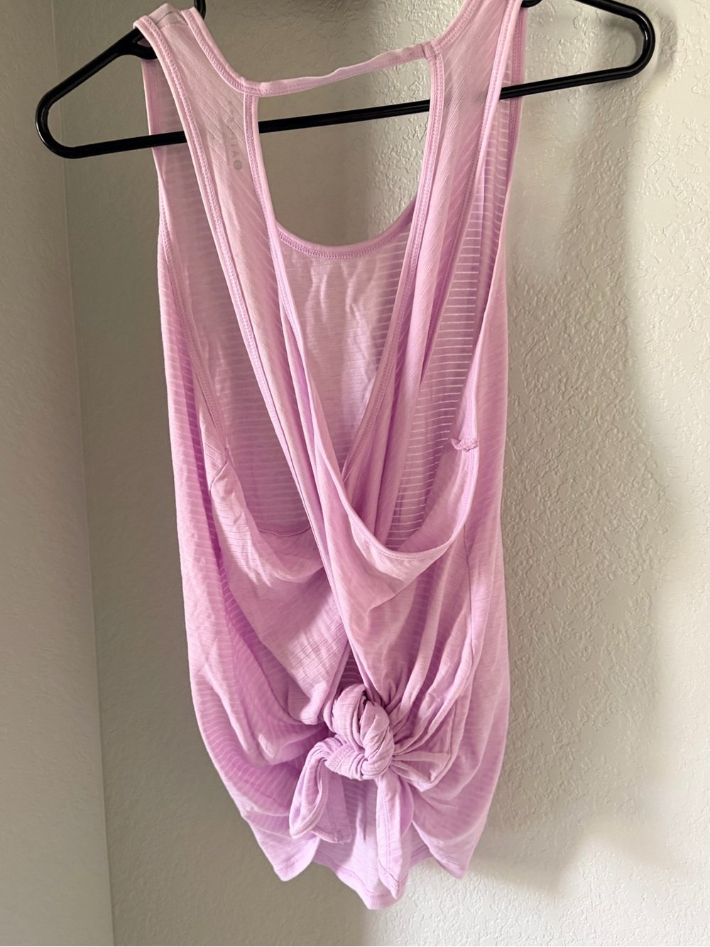 Athleta Lilac Workout Tank Top Large Tie Back Athleisure